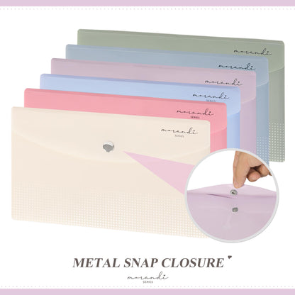 H4D Budget Envelopes for Cash System, Bill Bags, Small Plastic Receipt Holder Organizer, Pastel Colors, 9x5 Inch, 12 Pack
