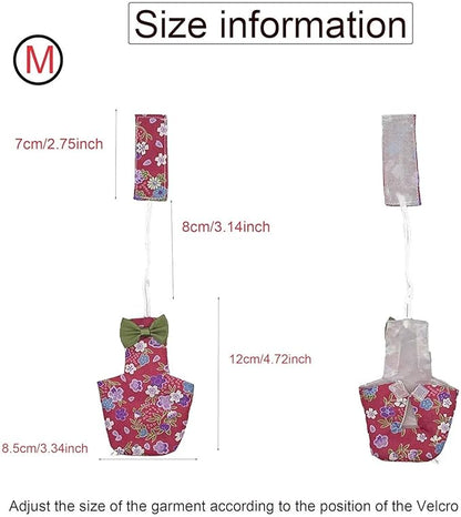 2 PCS Bird Diapers Pink&Blue Pattern Washable Reusable Parrots Nappy for Budgie Parakeet Cockatiel