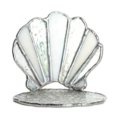 Handmade Stained Glass Shell Candle Holder - Elegant Tabletop Decor for Living Room, Bedroom & Dining Room, for Women, Mom & Wife for Valentine's Day, Christmas, Birthday & Anniversary