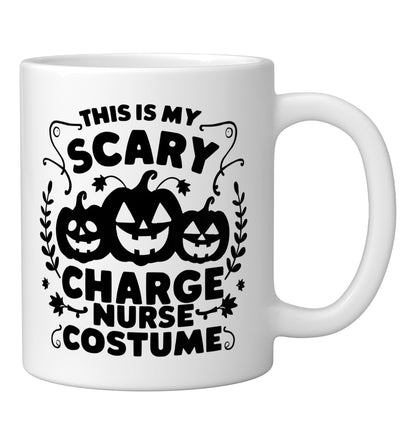 Charge Nurse Halloween Spooky Nursing Trick Or Treat Ceramic Mug, White