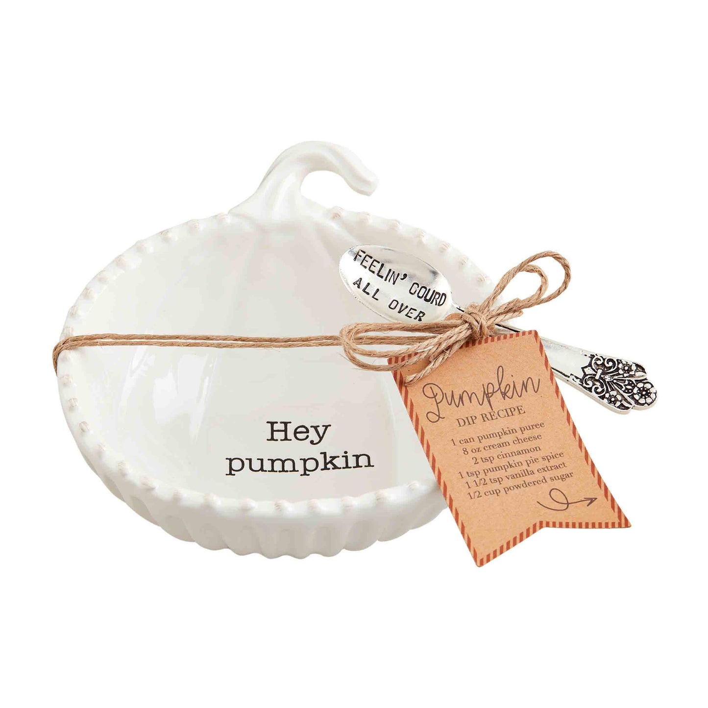 Mud Pie Thanksgiving Tidbit Set, Pumpkin, 4 3/4" x 4 1/2"