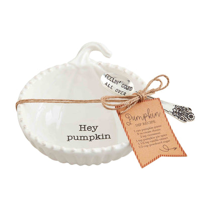 Mud Pie Thanksgiving Tidbit Set, Pumpkin, 4 3/4" x 4 1/2"