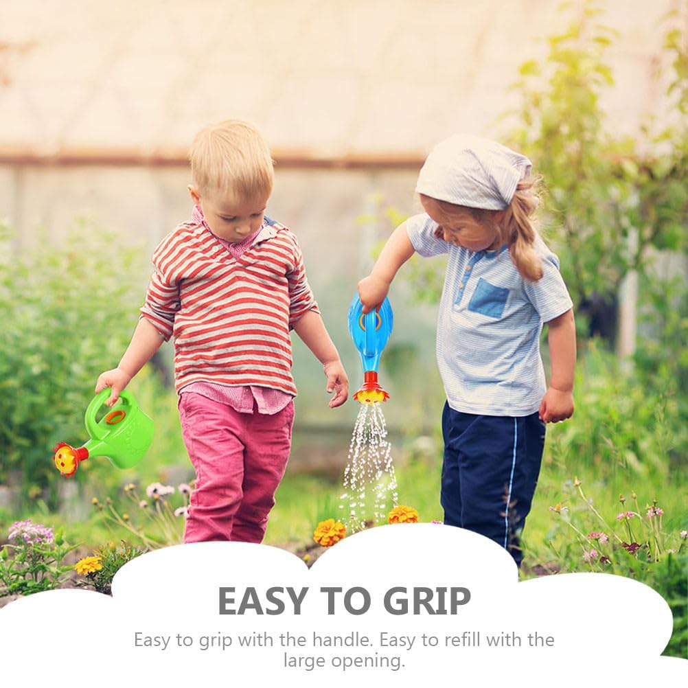 3 Pcs Kids Watering Can Toys, Mini Plastic Watering Can, Play House Garden Flower Water Pot for Toddlers, Outdoor Bath Beach Sand Toys (Random Color)