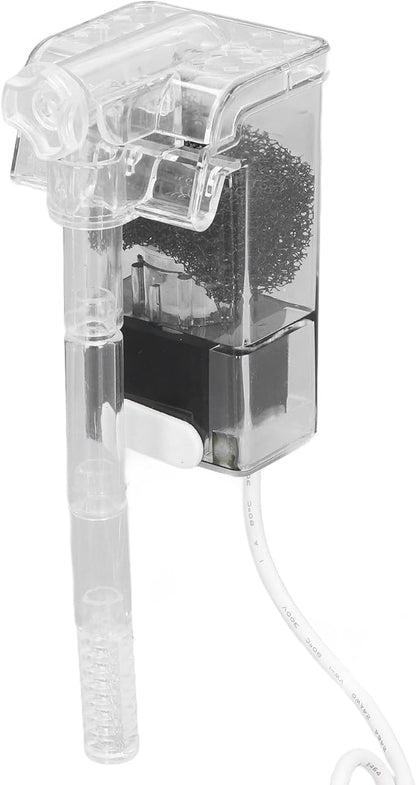Ultra Quiet Aquarium Hang on Filter, Slim Aquarium Filter Performance Hang On The Back Power Filter Adjustable Space Saving Fish External Hanging Filter