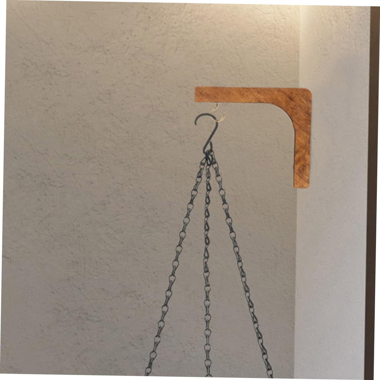 UKCOCO Wooden Plant Hangers for Indoor and Outdoor Use 2-Piece Wall Mounted Hooks for Hanging Plants Heavy Duty Support