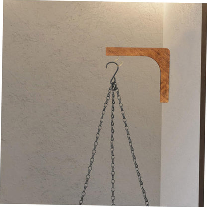 UKCOCO Wooden Plant Hangers for Indoor and Outdoor Use 2-Piece Wall Mounted Hooks for Hanging Plants Heavy Duty Support