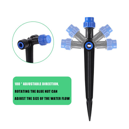 Drip Irrigation Emitters with Adjustable 360 Degree Water Flow Drippers Atomization Sprinker for 1/4 inch Tubing Garden Drippers Sprinker for House Garden Watering System(12pcs-Atomization Sprinker)
