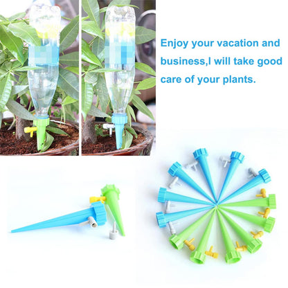 ARTEM Plant Waterer Self Watering Spikes System Automatic Vacation Drip Irrigation Watering Devices with Slow Release Control Valve Switch for Garden Plants Indoor & Outdoor (12 Packs)