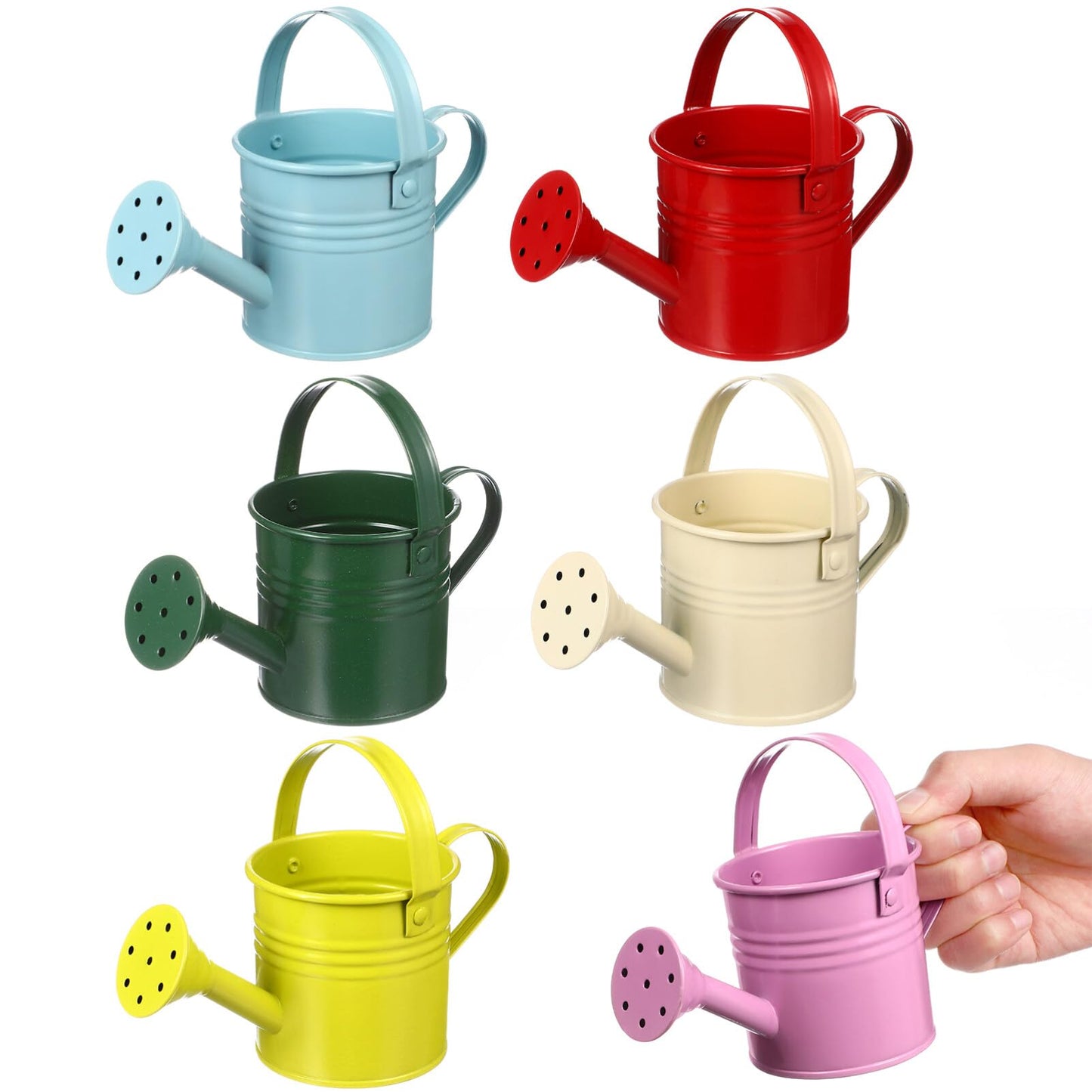 6PCS Kids Metal Watering Can Indoor Plants Small Watering Can for Indoor Plants Mini Gardening Tool Tiny Kettle for Gardening