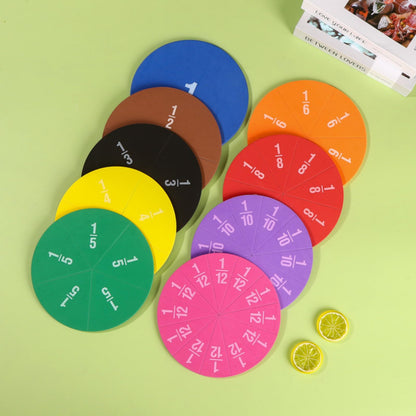 EHR Magnetic Fraction Circles Classroom Set, Fraction Math Manipulatives for Small Group Learning, Hands-On Elementary Math Teaching Tools, 6 Sets