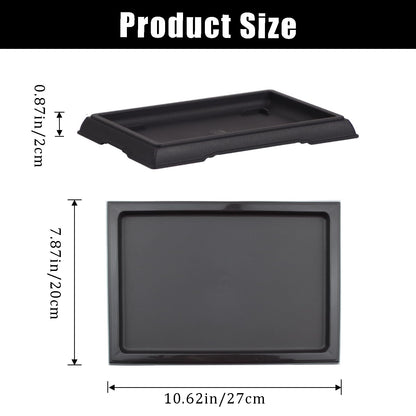 3 Pack Bonsai Humidity Tray, Square Plant Drainage Saucer Flower Pot Drip Trays for Cactus, Succulents, Bonsai Tree, Pebble Trays, Indoors and Outdoors Plants Accessories