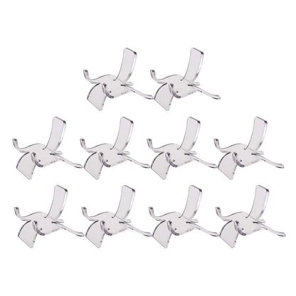 Generic Pack of 10 Clear Acrylic Display Stand Suport Base for Minerals Gemstones Rock Specimens Geode Agate Seashells Stones Jewelry Home Office Decoration - S