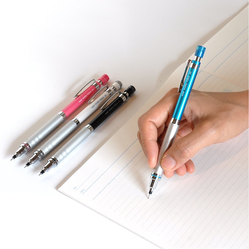 Uni-ball Kuru Toga High Grade Auto Lead Rotation Mechanical Pencil, 0.5 mm, White Body (M510121P.1)