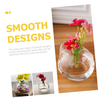 PRETYZOOM 2pcs Cat Shaped Glass Vase Hydroponic Plant Holder for Home Decor Cute Pink Cat Design Terrarium Container