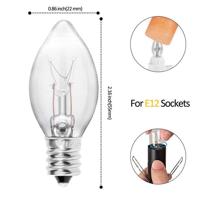 OHLGT 2-Pack Salt Lamp Cord Replacement with Dimmer Switch 5 feet Lamp Cord and 6-Pack Halogen Salt Lamp Bulbs(15 Watts)