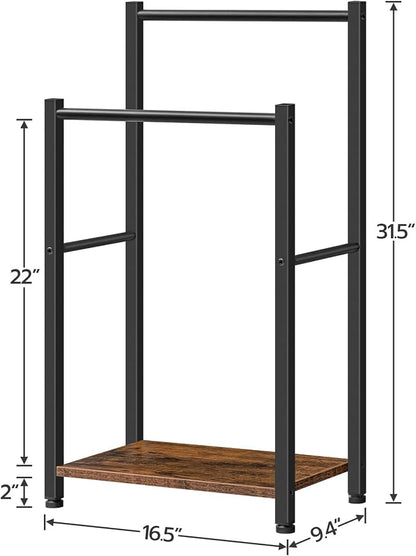 HOOBRO Blanket Ladder for Living Room and Bedroom, Standing Towel Rack, Decorative Ladder Shelf, Wall Leaning Farmhouse Blanket Storage, Towel Rack, Bathroom, 02LB01-51CJ01G1