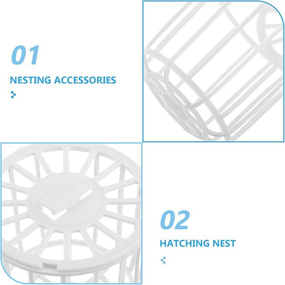 Abaodam 4pcs Plastic Bird Nest Boxes for Finch Breeding Canary Cage Bird Hut Cage Accessories Breeding Nesting Material Storage Baskets for Parrot Pet Supplies
