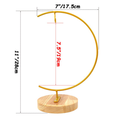 YEARCHY Hanging Ornament Display Rack Stand Hook Chrismas Ornament Party Decoration Holder Pot Hanging Terrarium Home Office Decor Hanger (1, Gold)