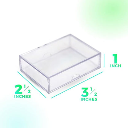 Gary Plastic Packaging 10-Pack Clear Acrylic Card Storage Boxes with Lids – Holds 52 Playing Cards or 50 Standard Trading Cards Each, Stackable Organizer for Sports & TCG Cards (Unsleeved)