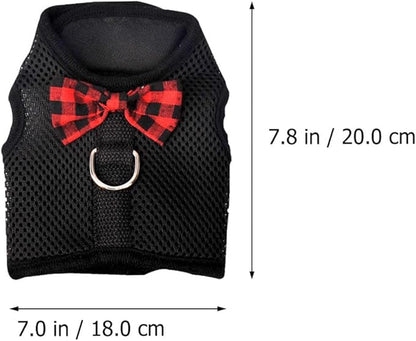 Breathable Mesh Vest Pet Harness for Rabbits Guinea Pigs and Squirrels Adjustable Chest Strap 20-23cm Girth No-Pull Pet Pulling Strap