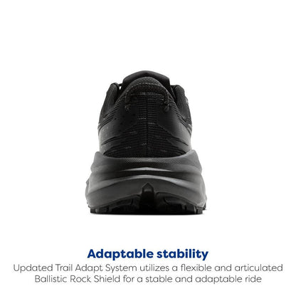 Brooks Women’s Cascadia 19 Mountain Trail Running Shoe - Black/Black/Ebony - 10 Medium