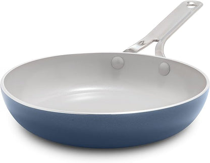 GreenPan Nova 8" Frying Pan Skillet, Oprah’s Favorite Things 2024, Ceramic Nonstick Cookware, PFAS Free, Toxin-Free, Induction Suitable, Dishwasher & Oven Safe, Durable, Easy Clean, Ocean Blue