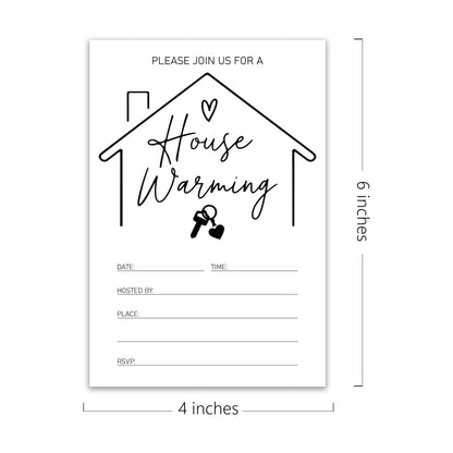 XZMBQ Housewarming Party Invitations - 20 Invitation Cards 4”x6” with 20 Envelopes - Invitations for Housewarming Party Invites.(134)
