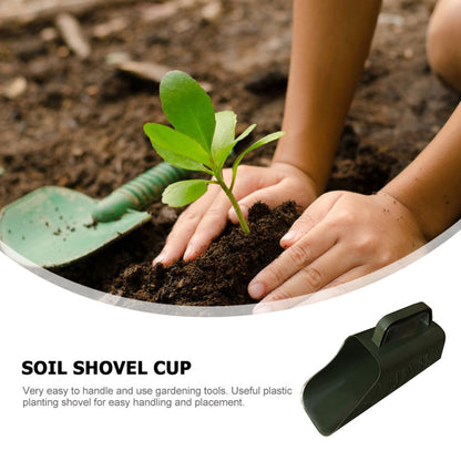 IMUSINICE Wear-Resistant Plastic Garden Soil Scoop and Hand Shovel for Bonsai and Potting Multifunctional Gardening Trowel for Indoor and Outdoor Plant Soil Sturdy Bucket Scoop