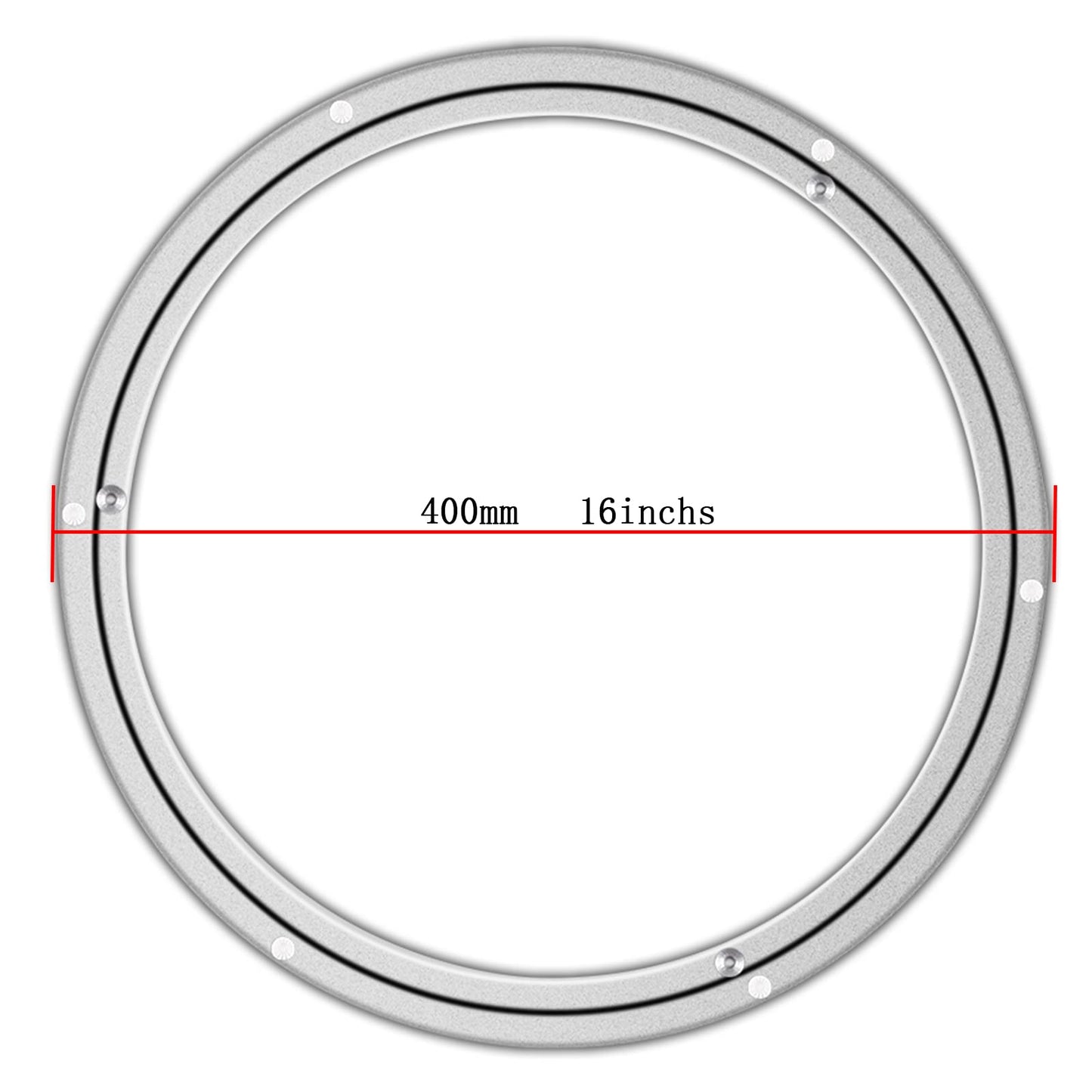 Lazy Susan Hardware Aluminum Metal Rotating Turntable Bearings Swivel Plate Hardware for Dining-Table and Workbench (16 Inchs) …