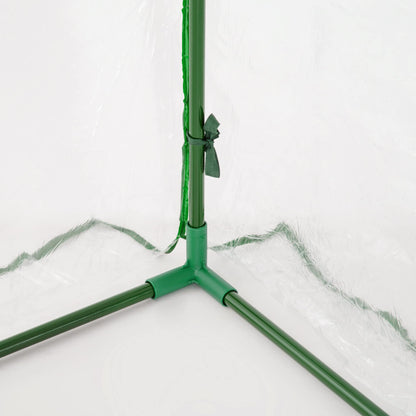 Outsunny 7' x 3' x 2.5' Mini Greenhouse, Portable Tunnel Green House with Roll-Up Zippered Door, UV Waterproof Cover, Steel Frame, Clear