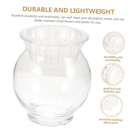 Toyvian Transparent Glass Hydroponic Vase for Plants Arrangement Creative Desktop Terrarium for Flower Display Aquatic Basket for Plants and Stylish Home Decor