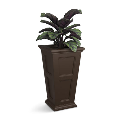 Mayne Fairfield 28-Inch Tall Planter – Self-Watering, Weather-Resistant Planter for Flowers – Durable Outdoor Design for Patio, Porch, or Entryway