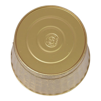 Hosley Gold Metal Planters Set of 2 – 7” x 6” Hammered Buckets for Wedding Centerpieces, Event Decor, Floral Arrangements, Party Tables, Bulk Use