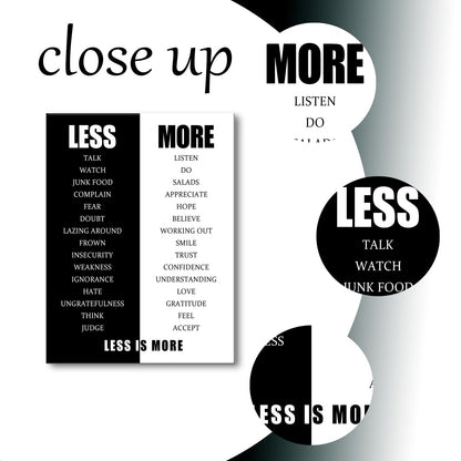 Inspirational Canvas Wall Art Less is More Motivationall Poster Print Positive Quotes Pictures Painting Artwork for Home Office Bedroom Living Room Wall Decor Ready to Hang [18''Wx24''H]
