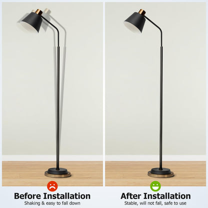 Luxshiny Plastic Lamp Base Table Lamp Counterweight Round Base Weight Convenient Light Supplies for Floor and Desk Lamps (Diameter 9.16 Inch)