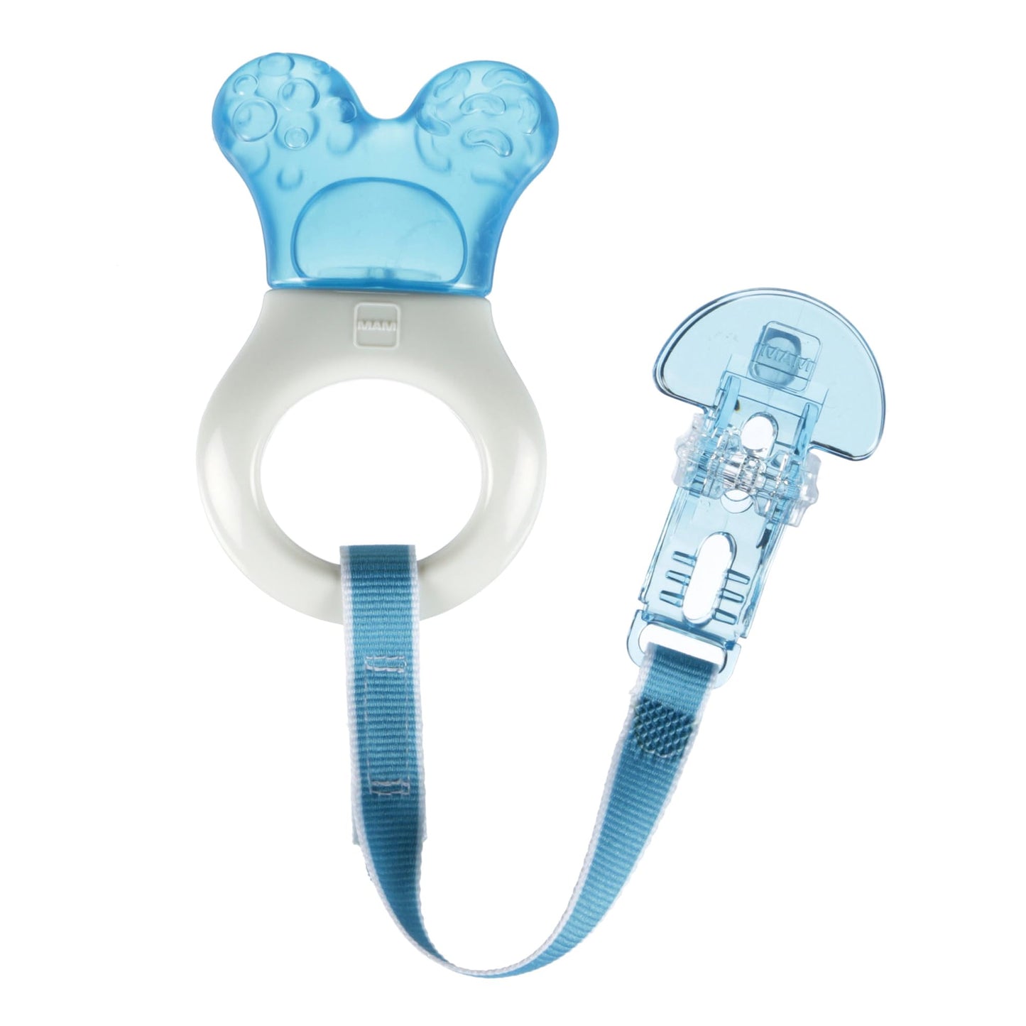Mini Cooler Teether with Clip, Boy, 2+ Months, 1-Count