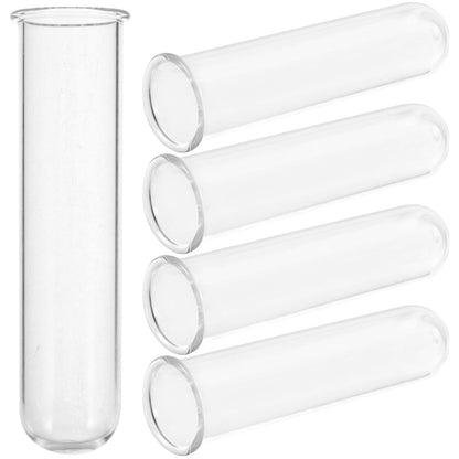 Zerodeko 5pcs Glass Test Tube Vases Set 2.5x3x11cm Floral Water Tubes Hydroponic Propagation Station for Small Plant Terrariums and Home Décor