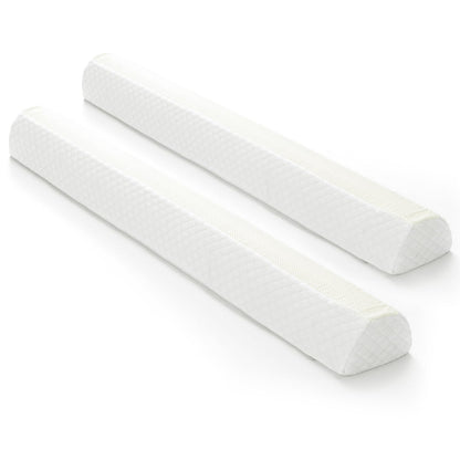 Shinnwa Bed Bumpers for Toddlers (2-Pack) Memory Foam Rail & Adults, Safety Guard Queen, King, Full Bed, Sleep Long Pillow Pads with Non-Slip Bottom Machine Washable Cover