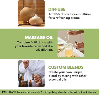 Majestic Pure Essential Oil with Glass Dropper - 100% Pure and Natural - Essential Oils for Diffuser, Aromatherapy, Soap and Candle Making, Peppermint Essential Oil, Peppermint Oil, 4 Fl Oz Pack of 2