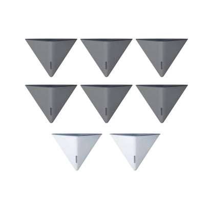LaLaGreen Bundle - 12" x 6 Pack Gray + 12" x 2 Pack White Large Self Watering White Geometric Hanging Flower Vase Vessel with Metal Hanger, Modern Stylish Wall Mounted Succulent Pot Holder Decor