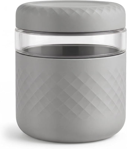 32 oz/4 Cup Glass Lunch Bowl Container with Lid, Leak & Spill Proof | BPA-Free, Microwave & Dishwasher Safe, Airtight Meal Prep & Food Storage Jar for Lunch, Salad, Soup, Oats, Stew, Yogurt