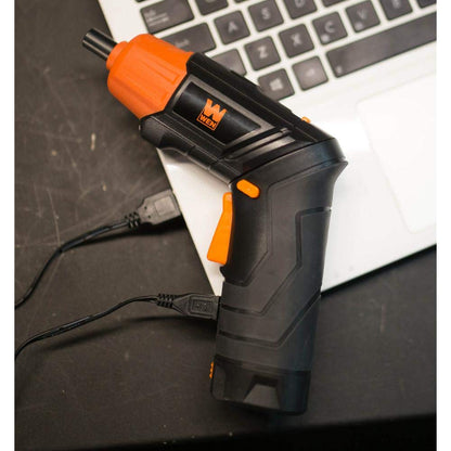 WEN 49140 Cordless Electric Screwdriver and Flashlight, Rechargeable, Includes Carrying Case and 40+ Accessories