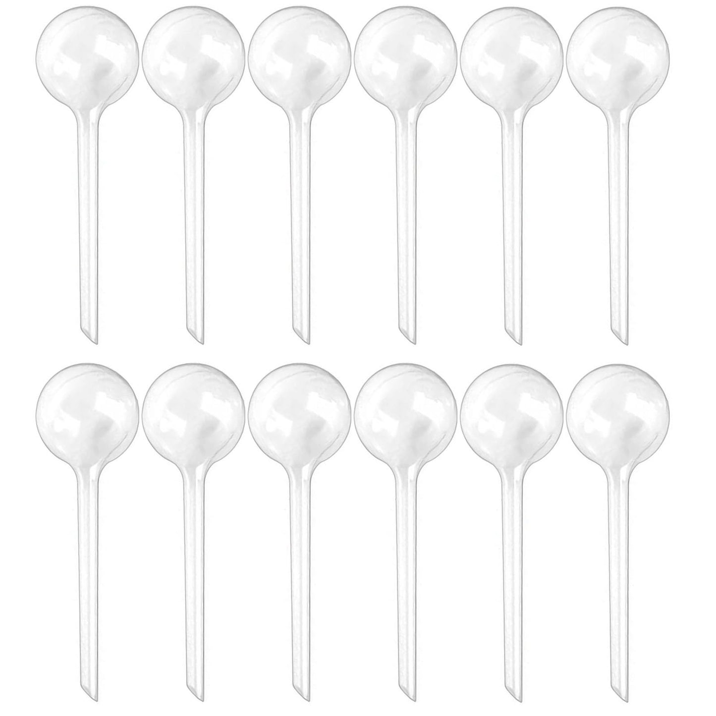 Plant Watering Globes, Self Watering Bulbs for Indoor & Outdoor Plants, Plastic Self-Watering Balls Automatic Water Irrigation Device (Clear, Large 12 Pack)