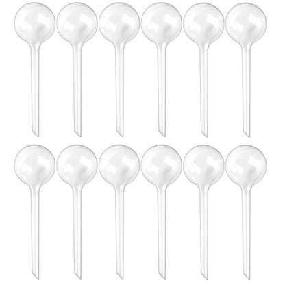 Plant Watering Globes, Self Watering Bulbs for Indoor & Outdoor Plants, Plastic Self-Watering Balls Automatic Water Irrigation Device (Clear, Large 12 Pack)