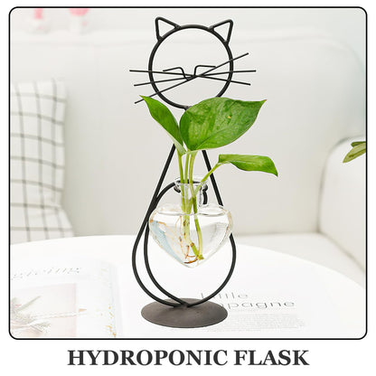 Cabilock Heart Shaped Glass Vase Clear Crystal Hydroponic Planter Glass Flower Pots Terrarium Flower Arrangement Planter Wishing Bottle for Home Garden Wedding Decoration
