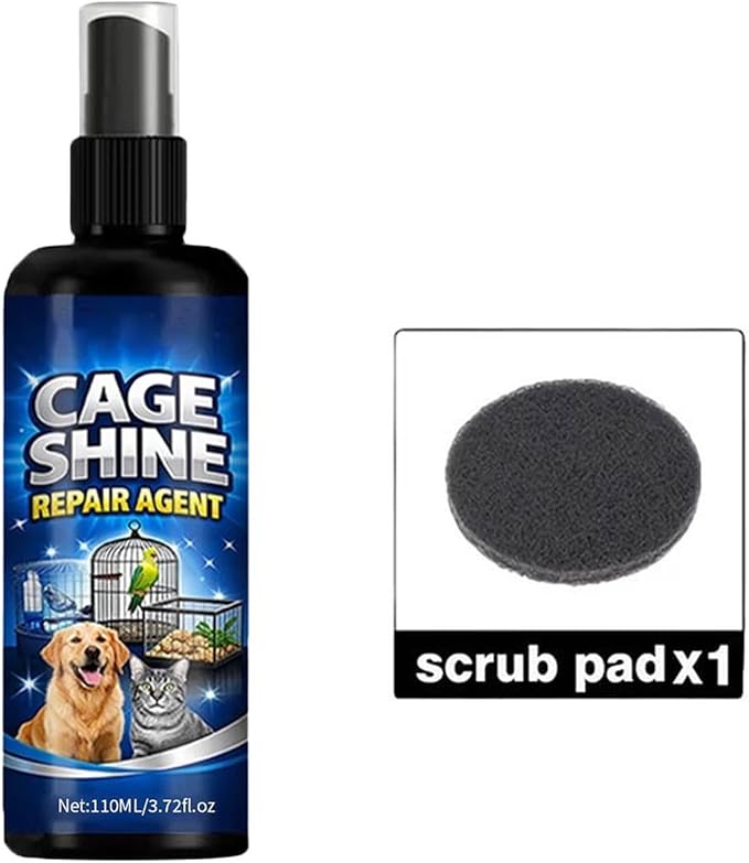 Acting Cage Cleaner, Bird Cage Spray Solution, Droppings Breakdown Formula with Odor Control, Hygienic Pet Cages Liquid, Bird Habitat Cleaning Spray for Home