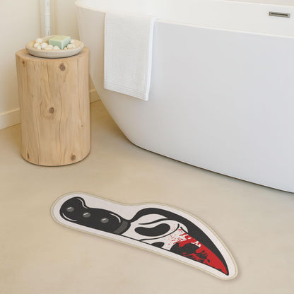 Allenjoy 30.6" x 11.9" Knife Halloween Ghost Rug Bath Mat - Carpet for Bathroom Kitchen Living Room Decor, Non-Slip Durable Washable, Gifts for Fans Men Women