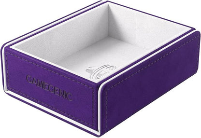 Token Keep - Premium Token Box for Safe Storage, Fits Dungeon 1100+ and Dungeon S 550+, Holds Tokens, Dice, and Cards, Fully Usable During Gameplay, Purple/White Color, Made by Gamegenic
