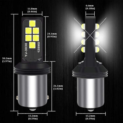 SOCAL-LED LIGHTING Green LED Turn Signal Bulb 1156 BA15s Aluminum - Pack of 2