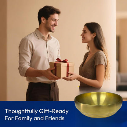 7.4" Gold Decorative Antique Bowl,Key Bowl for Entryway Table,Stainless Steel Fruit Bowl for Kitchen Counter,Modern Stylish Metal Centerpiece Bowl for Home,Dining Table,Shoe rack Decor (Gold)